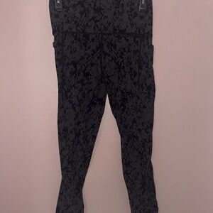 Athleta Black Patterned Kids Overalls